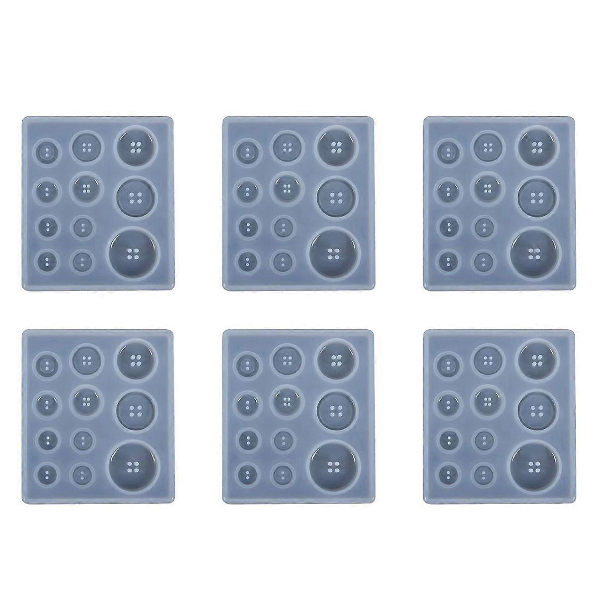 DIY Silicone Mold Resin Button Handmade Resin Mold with Hole