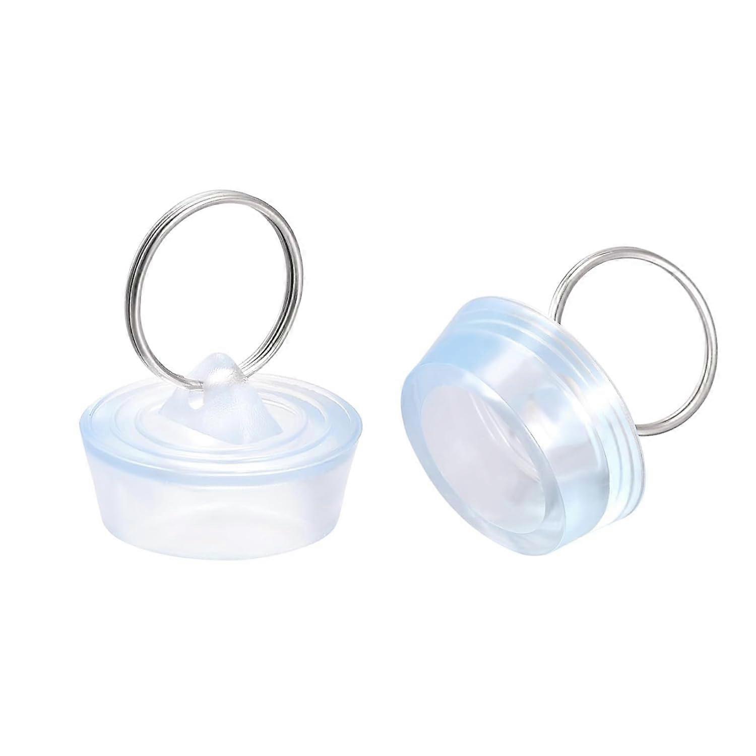 2er Pack Hellblauer 29-32mm Gummiablassstopfen mit Aufhängering