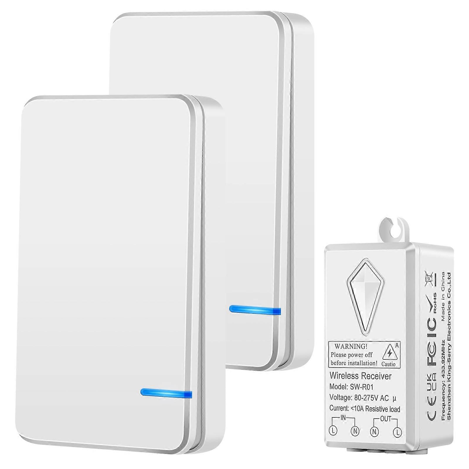 Wireless Switch, 220V Wireless Two-Way Switch, IP66 Waterproof
