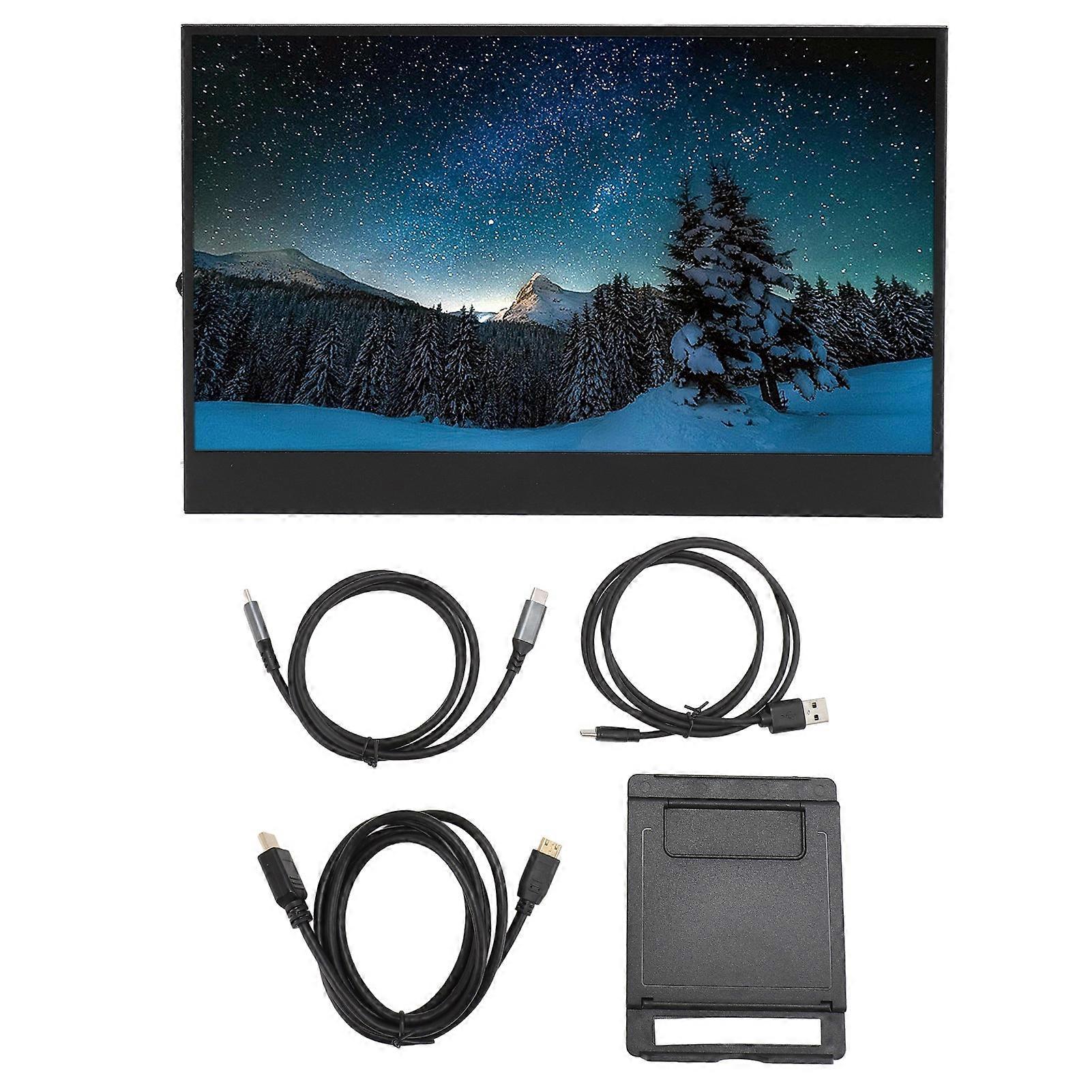 13.3 inch 1080p Full HD IPS USB Type-C Portable External Monitor with Dual Speaker for Switch, PS3, Laptop and PC