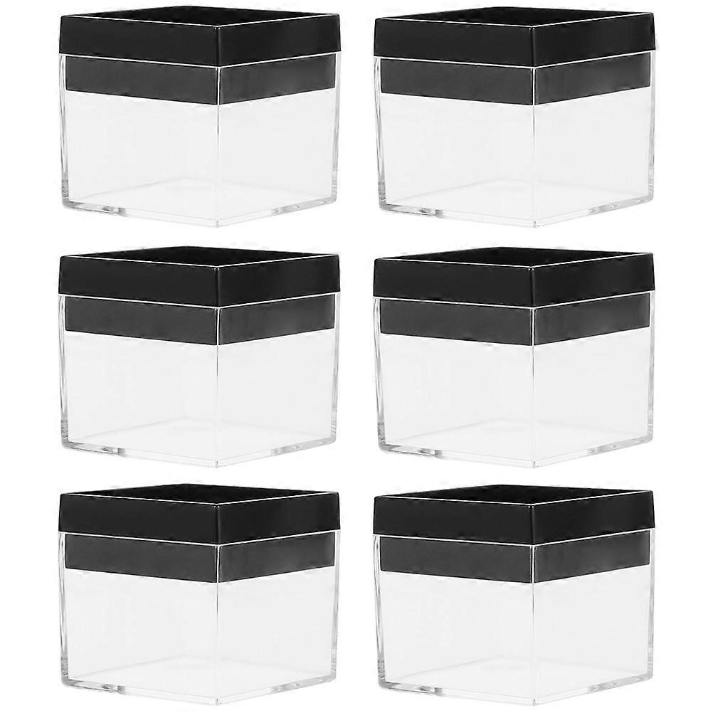 Mineral Stones Box Small Storage Box For Office Use Hobbyists Assorted Color 6Set Square Shape