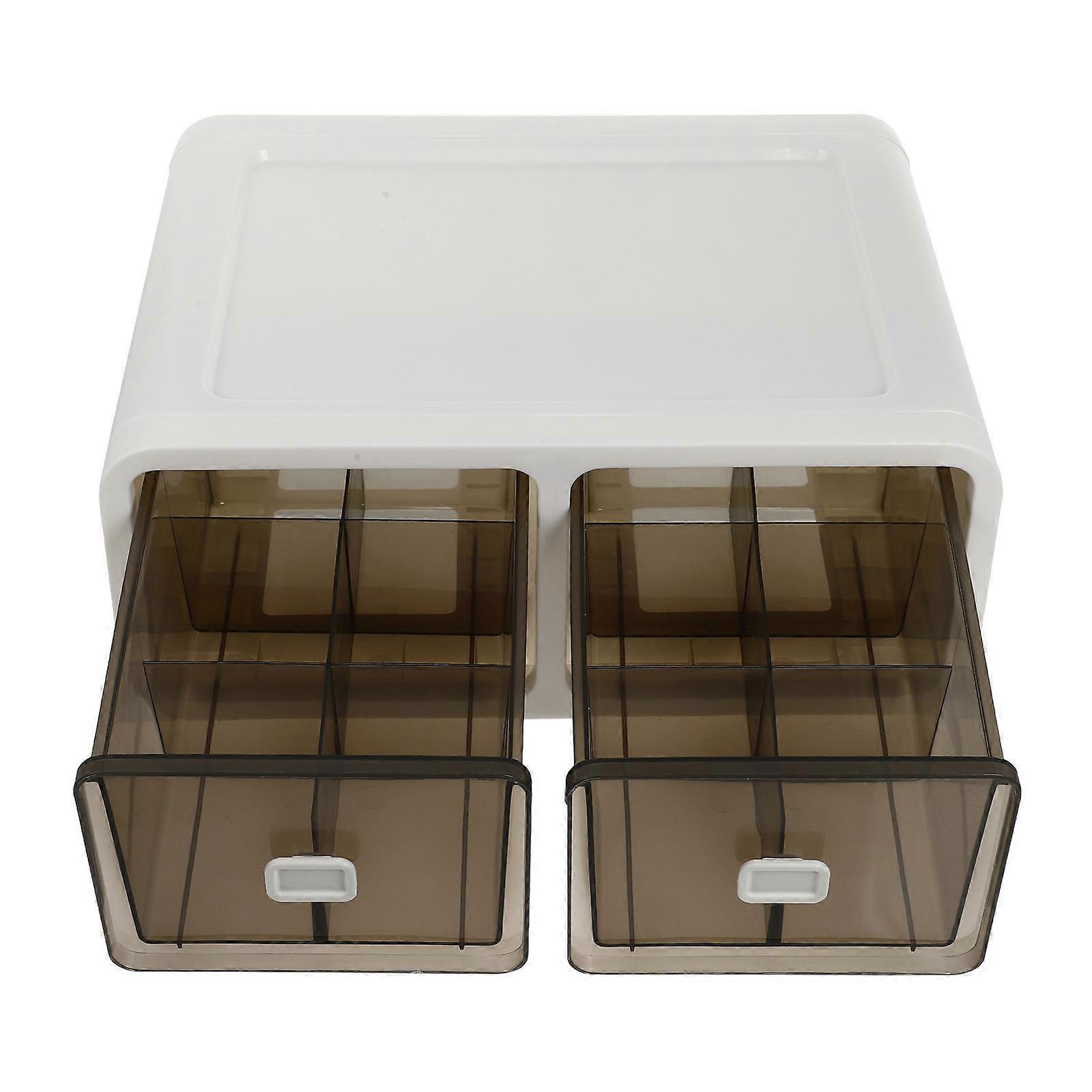 Brown PP Material Underwear Sock Storage Box for Organized Wardrobe Use 1PC