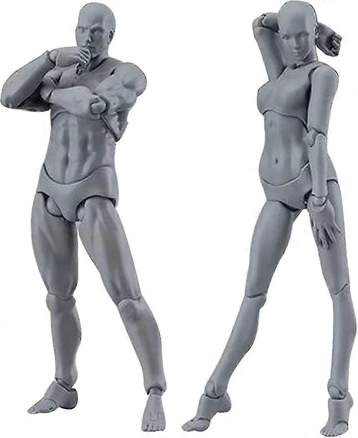 2pcs Mannequin/model/set Of Pvc Drawing Mannequins Movable Action Model Office Decor For Sketching