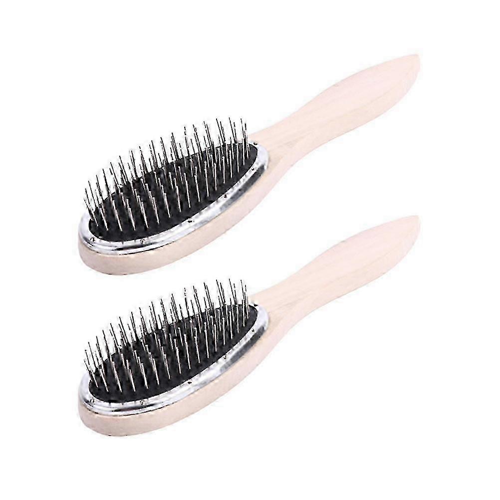 Set of 2 Sparkling Hair Combs for Hairdressing, Featuring Thick Handle for Comfortable Use During Drying and Styling