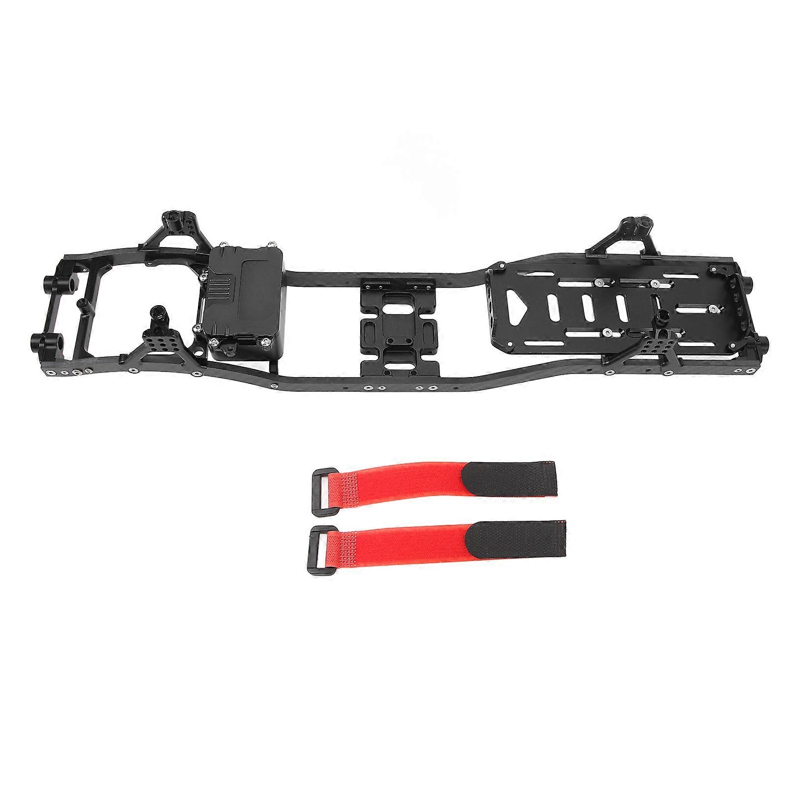 RC Chassis Frame Carbon Fiber Wheelbase Suspension Frame Beam Accessory for SCX10 1/10 Black