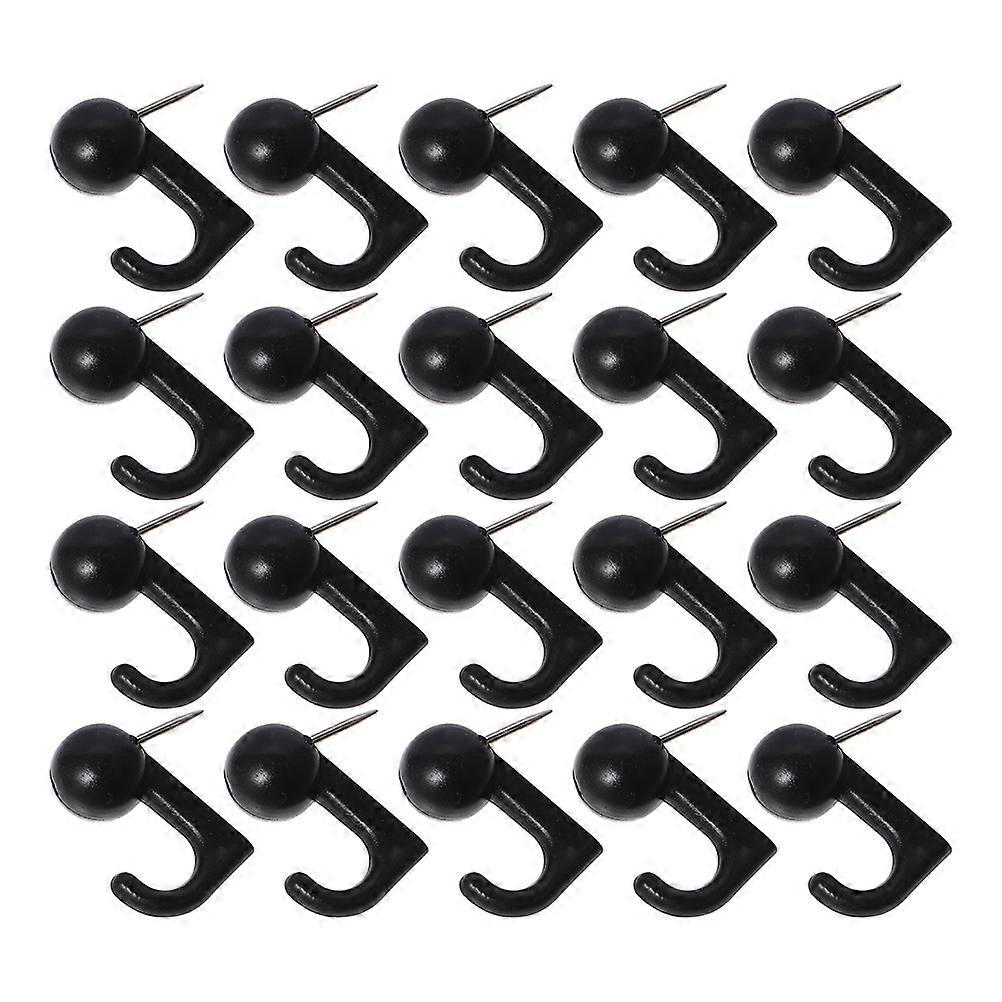 Hook Thumb Tacks Sturdy Thumb Tacks Pushpins Hooks Home Decoration Hardware Plastic Alloy 2.7X2.5X1CM Fixing 2 Boxes