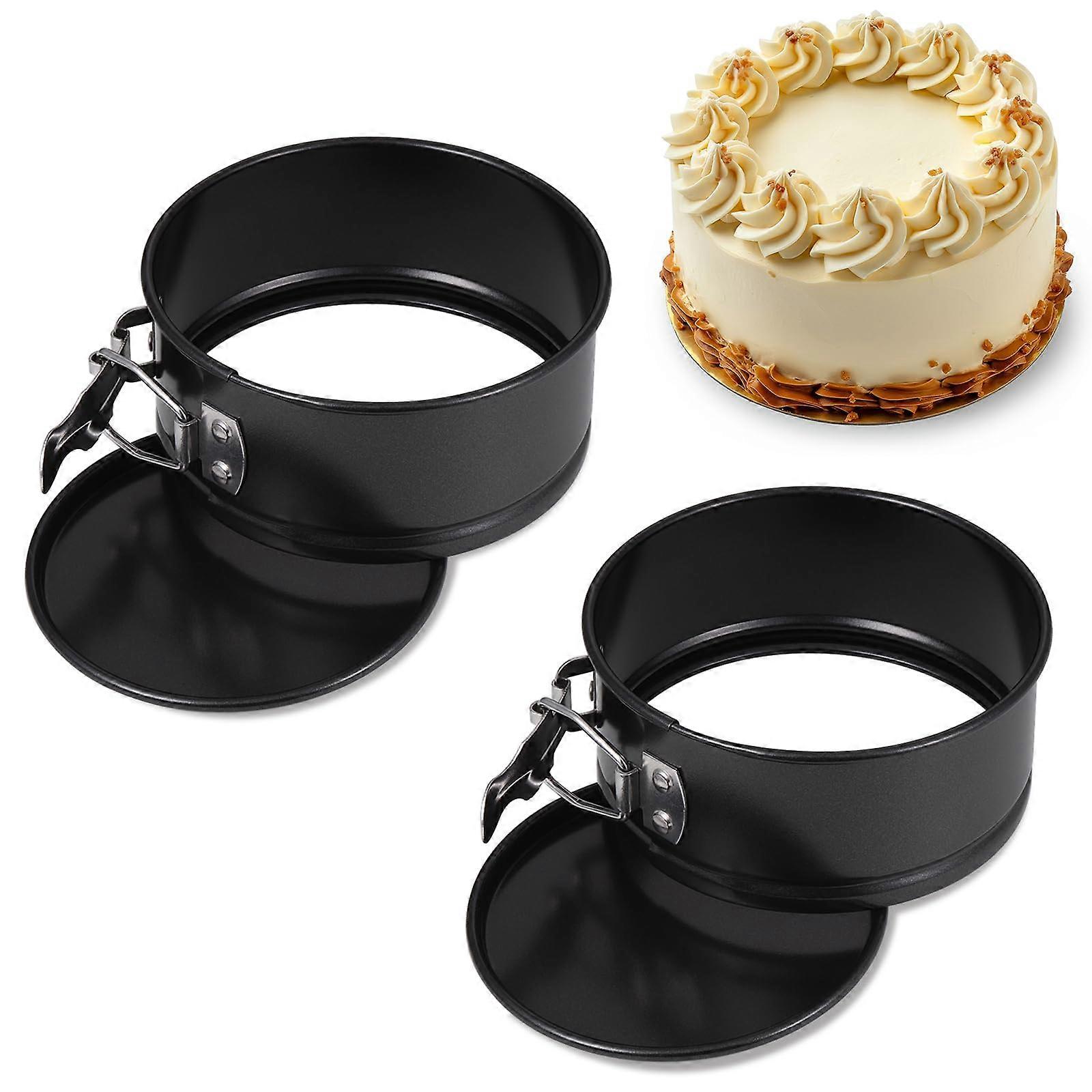 Pack of 2 Springform Cake T 11 cm Round NonStick Coating, Black