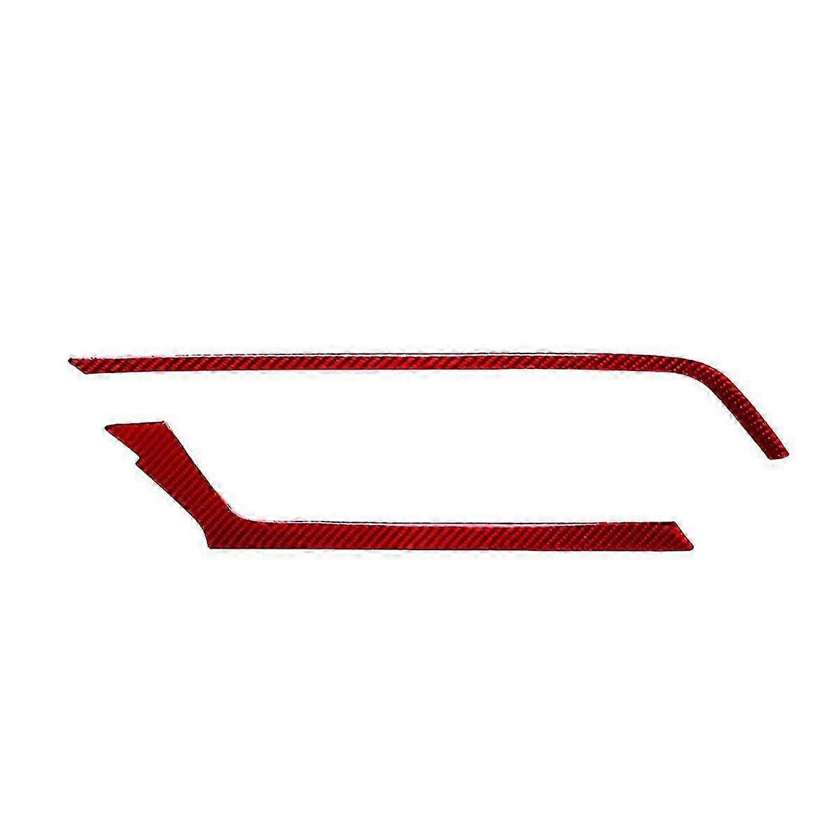 Autocollant de décoration de couverture de sortie centrale en fibre de carbone rouge pour les véhicules de 10e génération