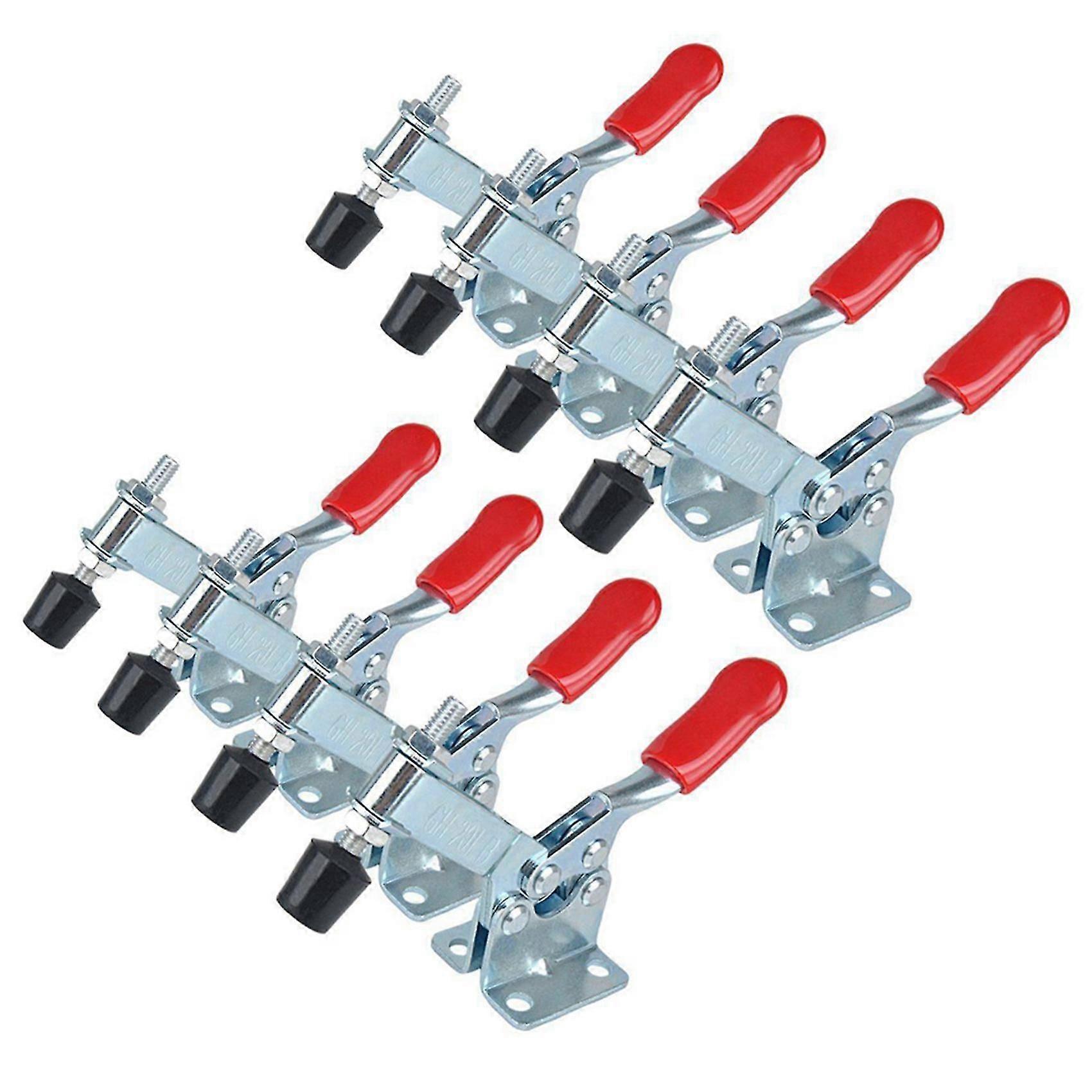 8pcs Hand Tool Toggle Clamp 201b Antislip Red Horizontal Clamp