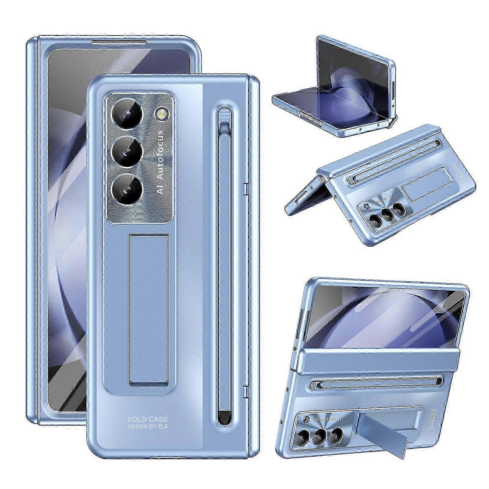 Foldable Phone Case with S Pen Holder, Full Protection with Kickstand Cover for Compatible Devices