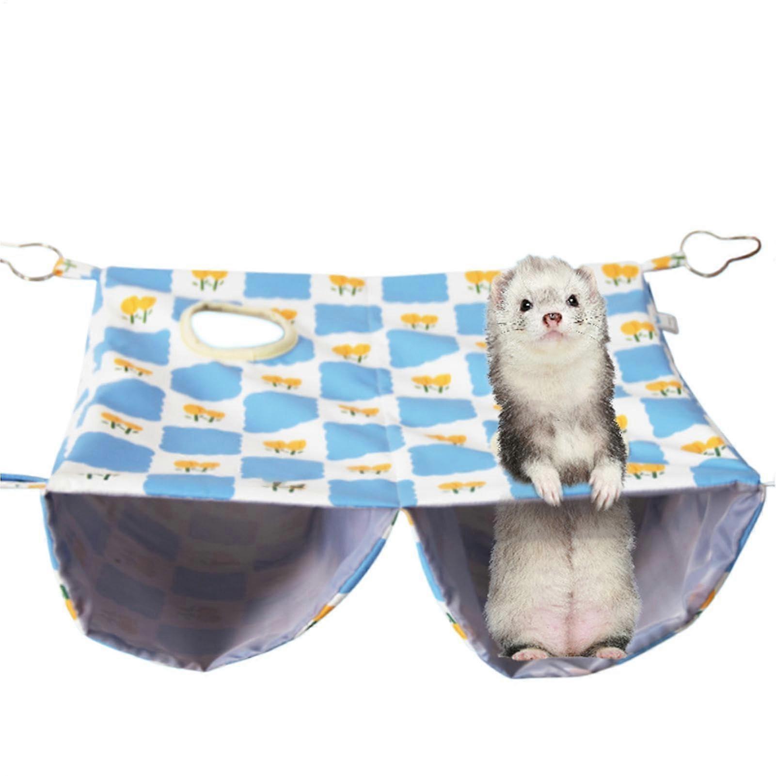 Huron Hanging Bed Soft Plush Hammock for Ferrets, Chinchillas