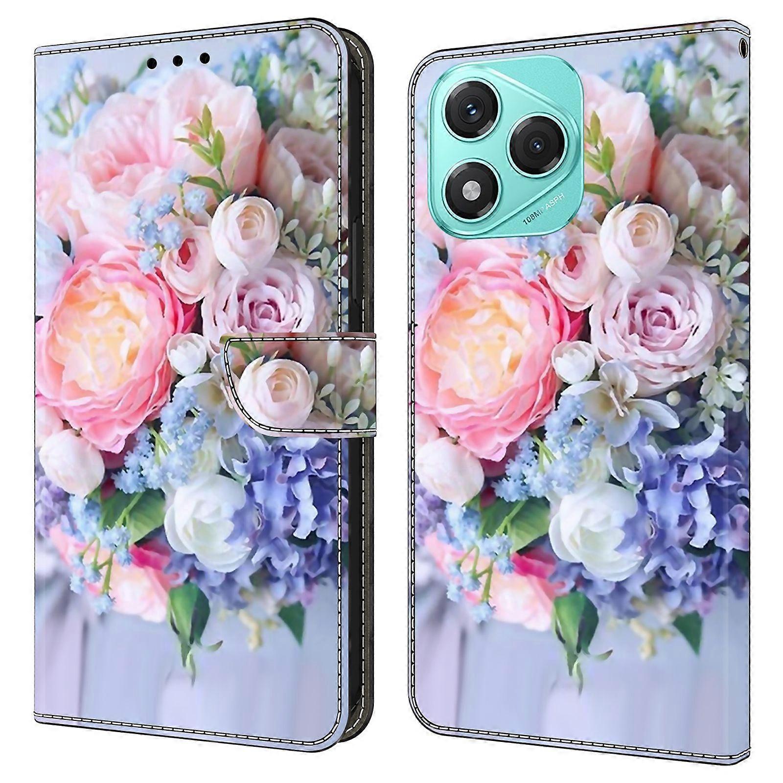 For Honor 400 Lite 5G Case Magnetic Clasp 3D Pattern Leather Wallet Phone Cover