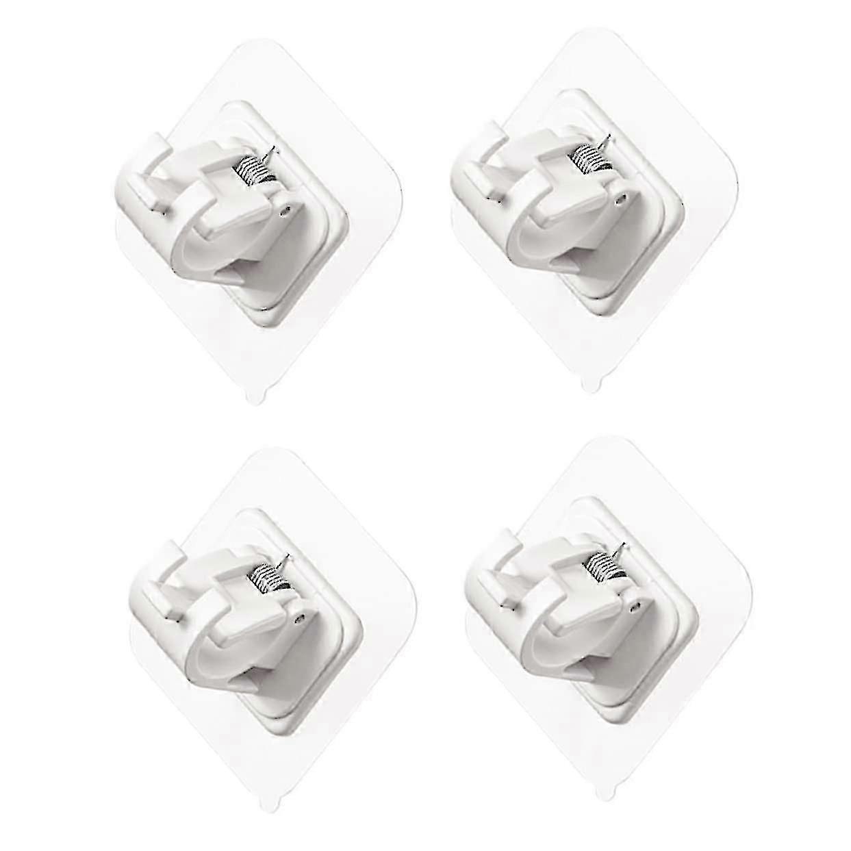 4-Piece Tension Rod Hooks for Curtains and Drapes - Adjustable Holders