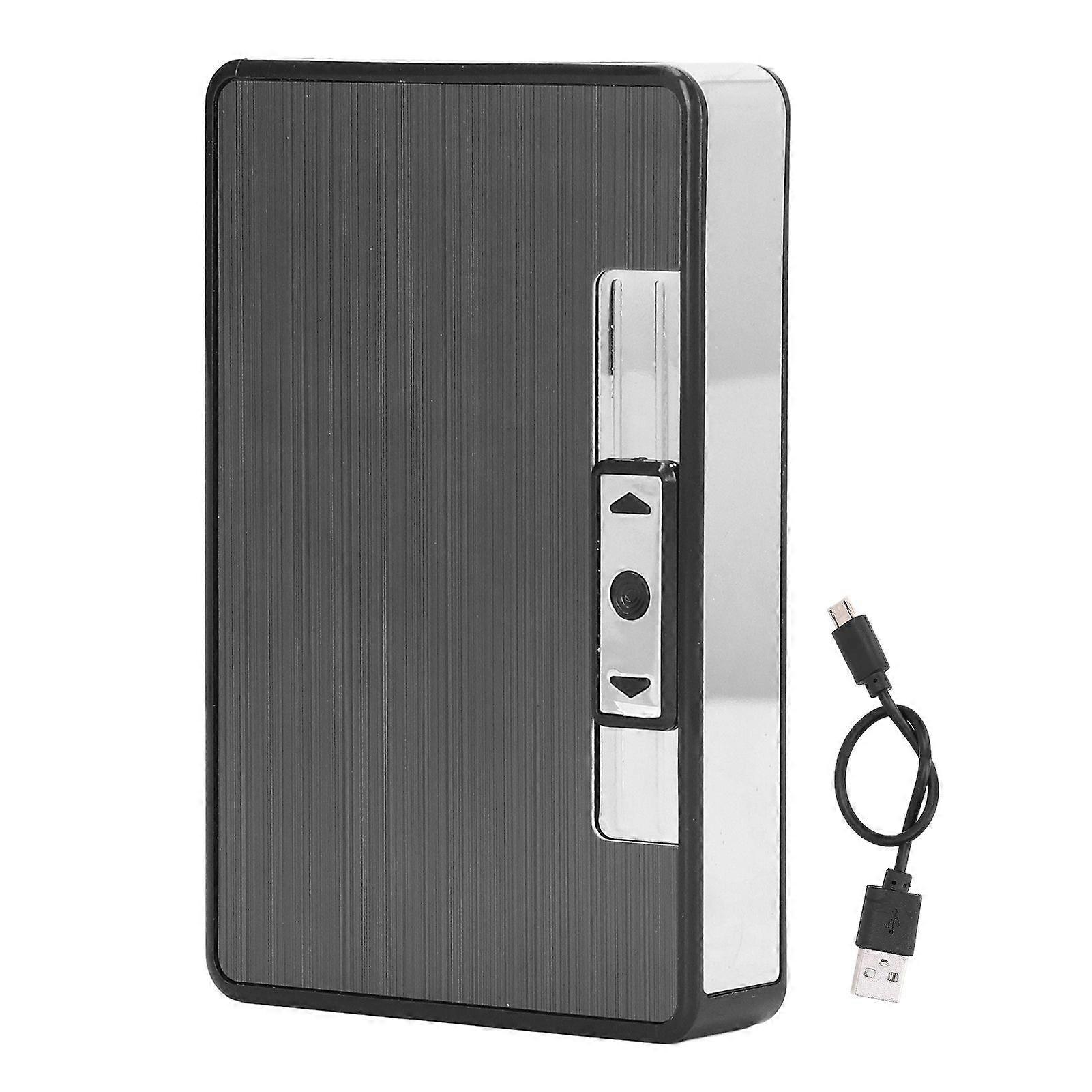 2025 Latest Model  Cigarette Case Medium USB Charging Drawing Process Metal