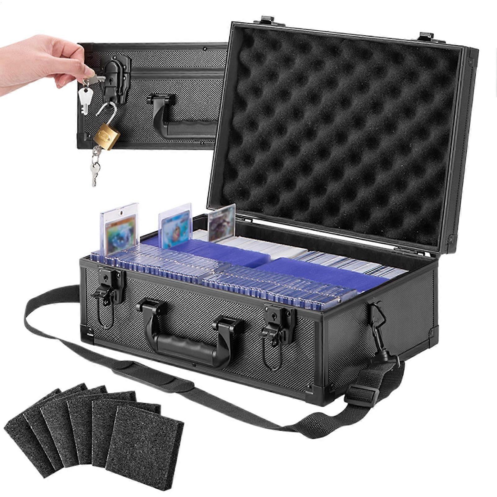 Trading Card Storage Box with Padlock Portable Airplane Carrier