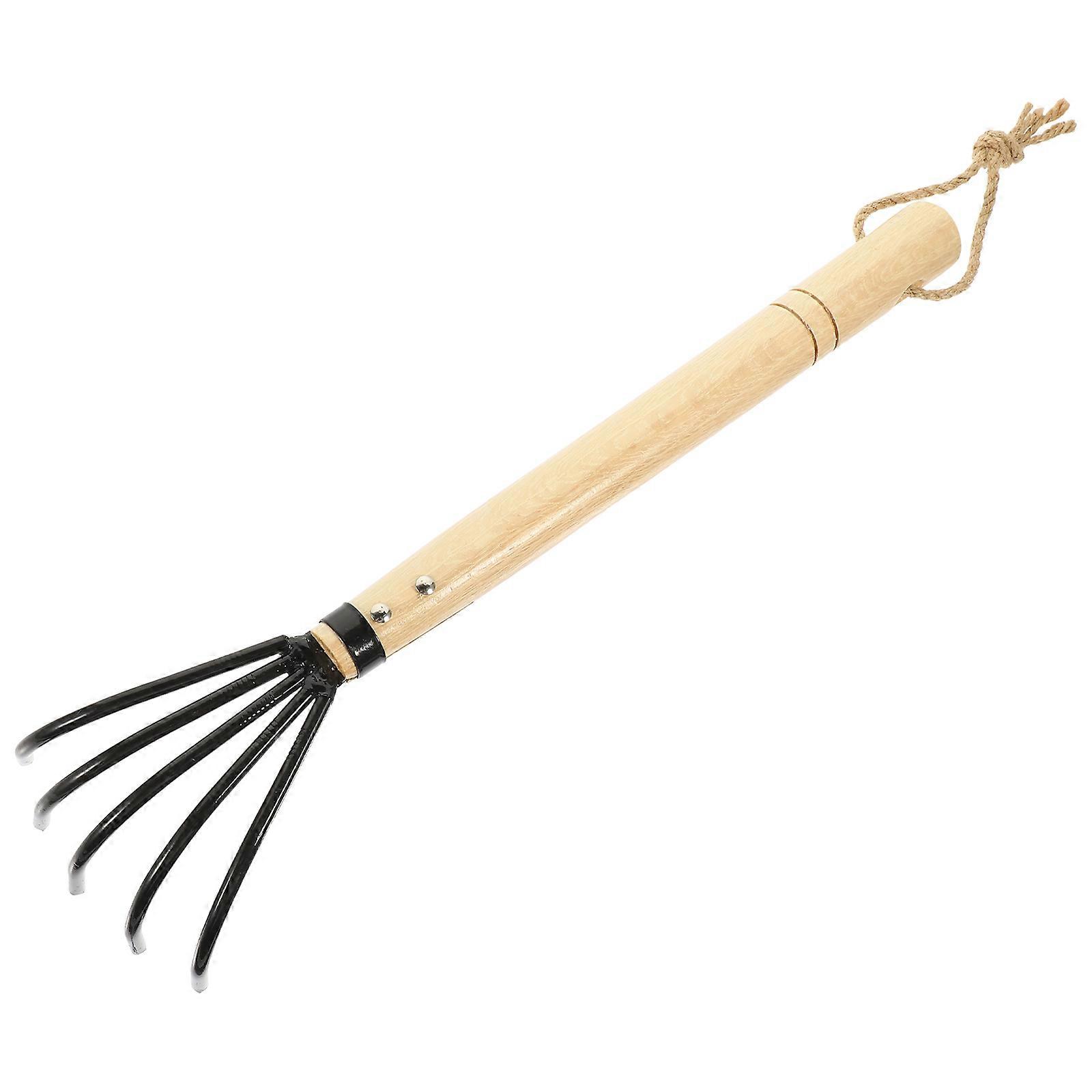 Hand Rake Weeding Rake Cultivator Small Hand Rake 40X10.5CM Medium Carbon Steel 1Pcs