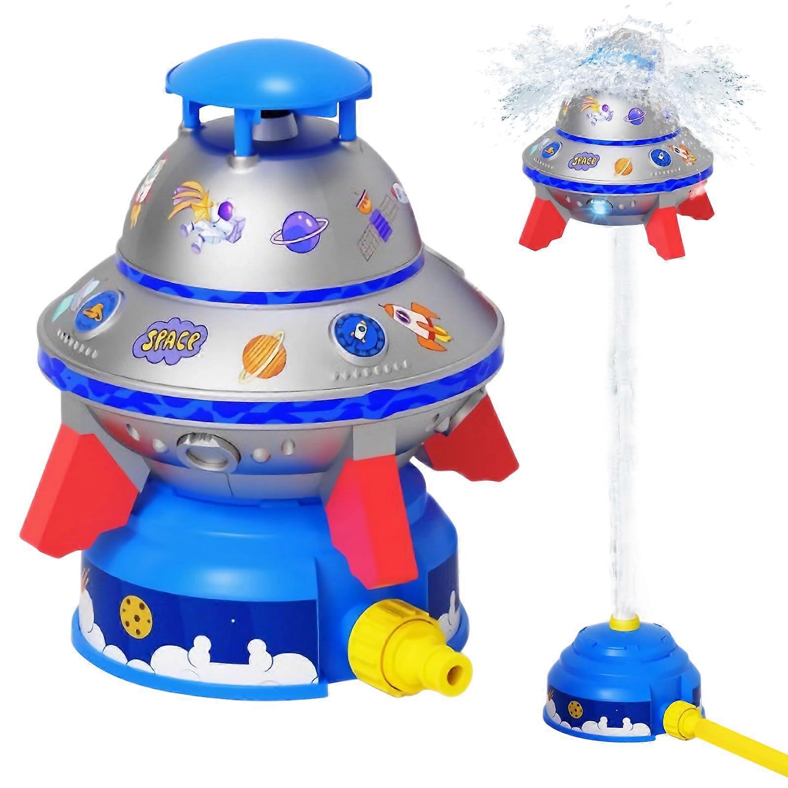 Rocket Sprinkler Toy for Kids Outdoor with 3m Tap Connection Hose Clamps