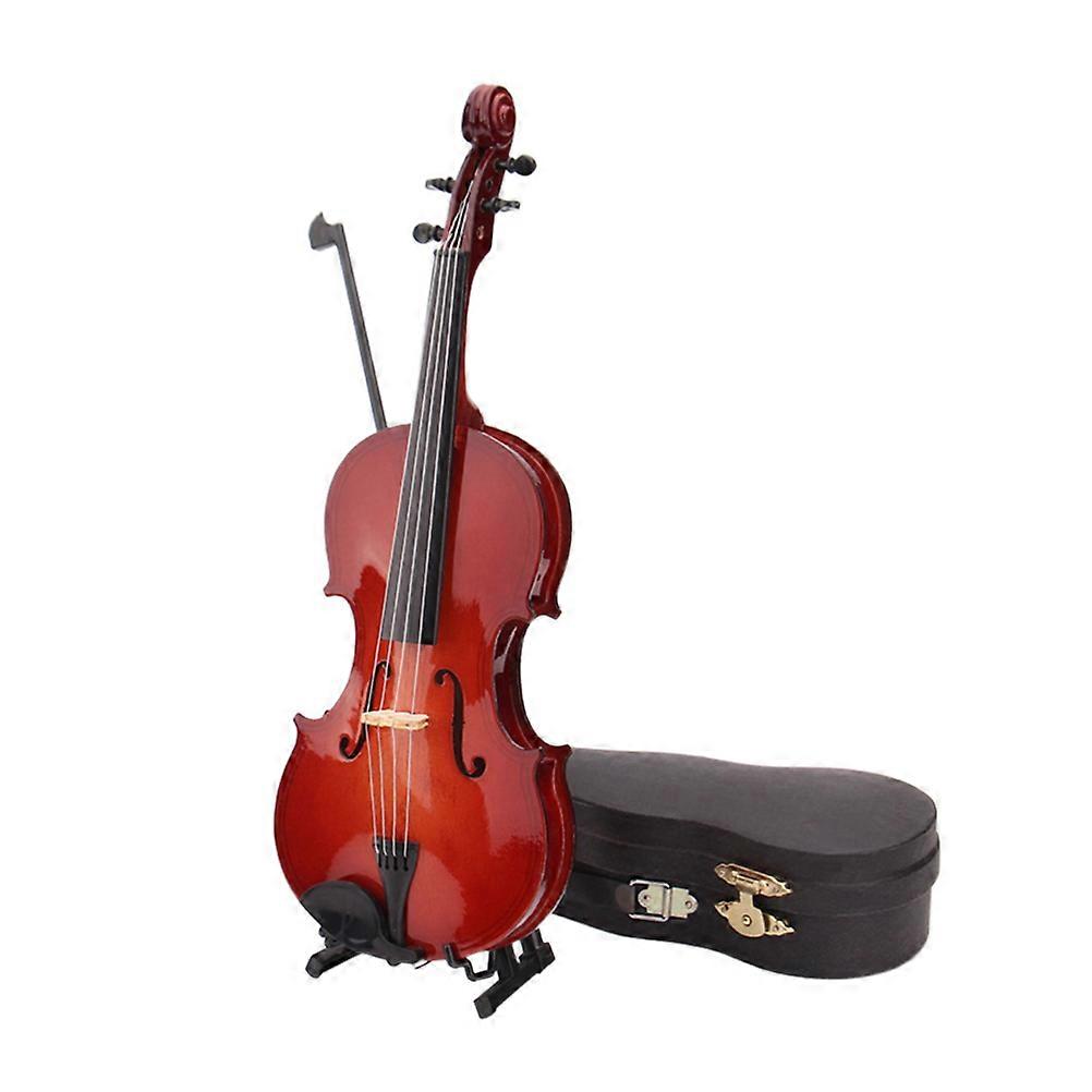 Mini Musical Instrument Model Violin Decoration Craft Prop for Home Office Music Lovers