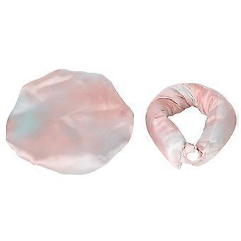Curler sans chaleur Tie Dye Portable doux satin sans chaleur Curling Rod bandeau pour la nuit Maison Lumière OrangeYMMR)