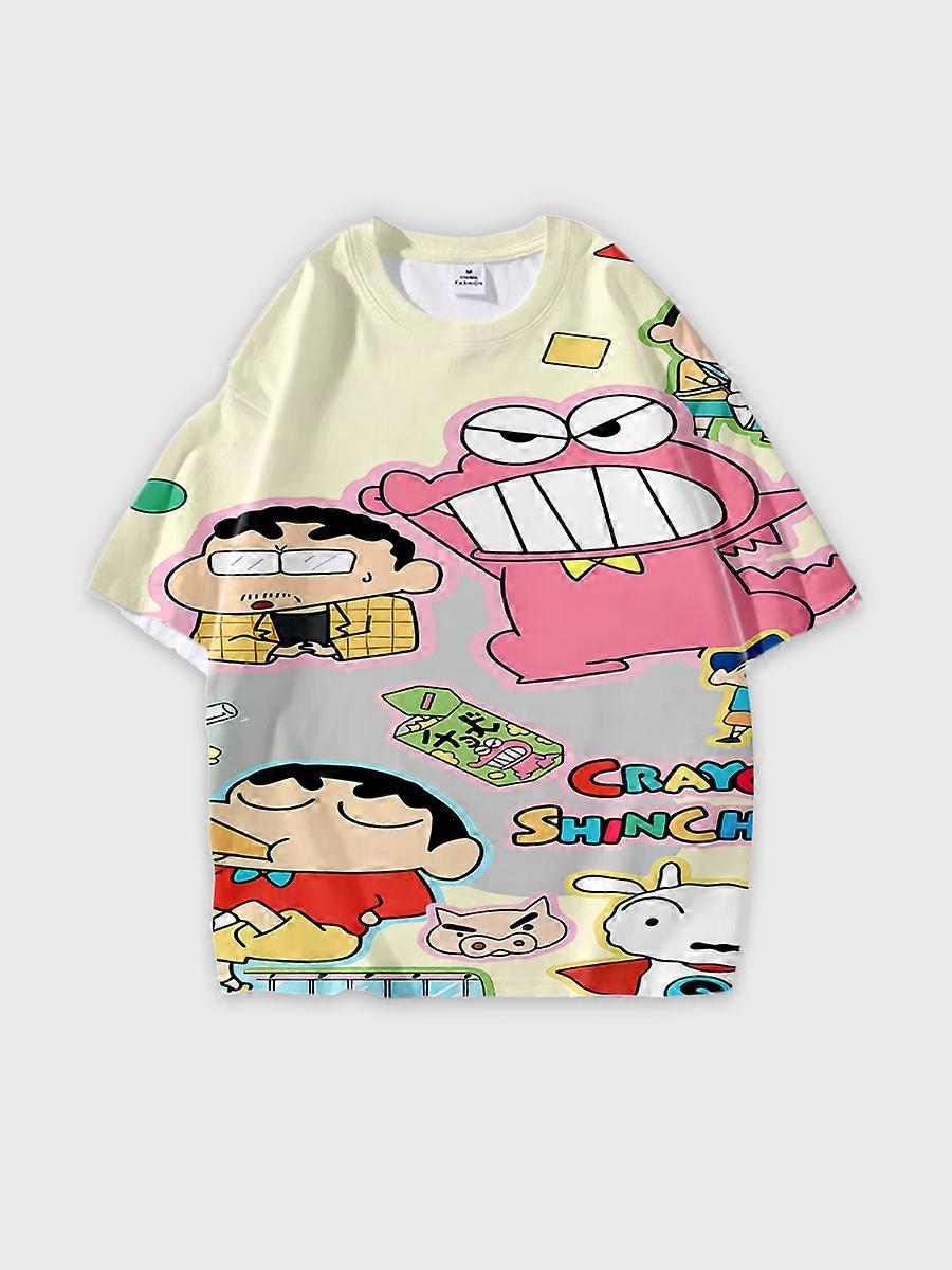 T-shirt round neck Pattern loose short sleeve JW214