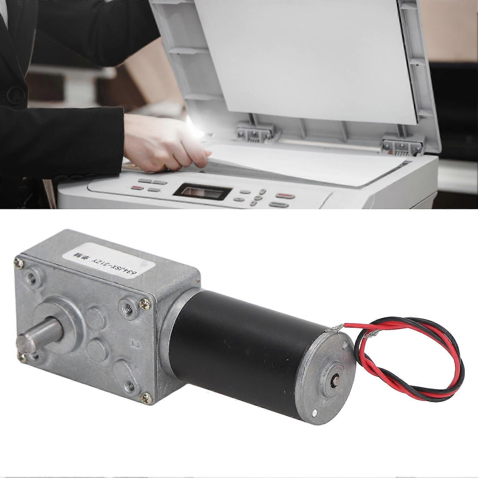 DC Gear Motor Low Noise Low Heat CW CCW Single Shaft Reduction Motor for Printer Counting Machine DC24V 5RPM