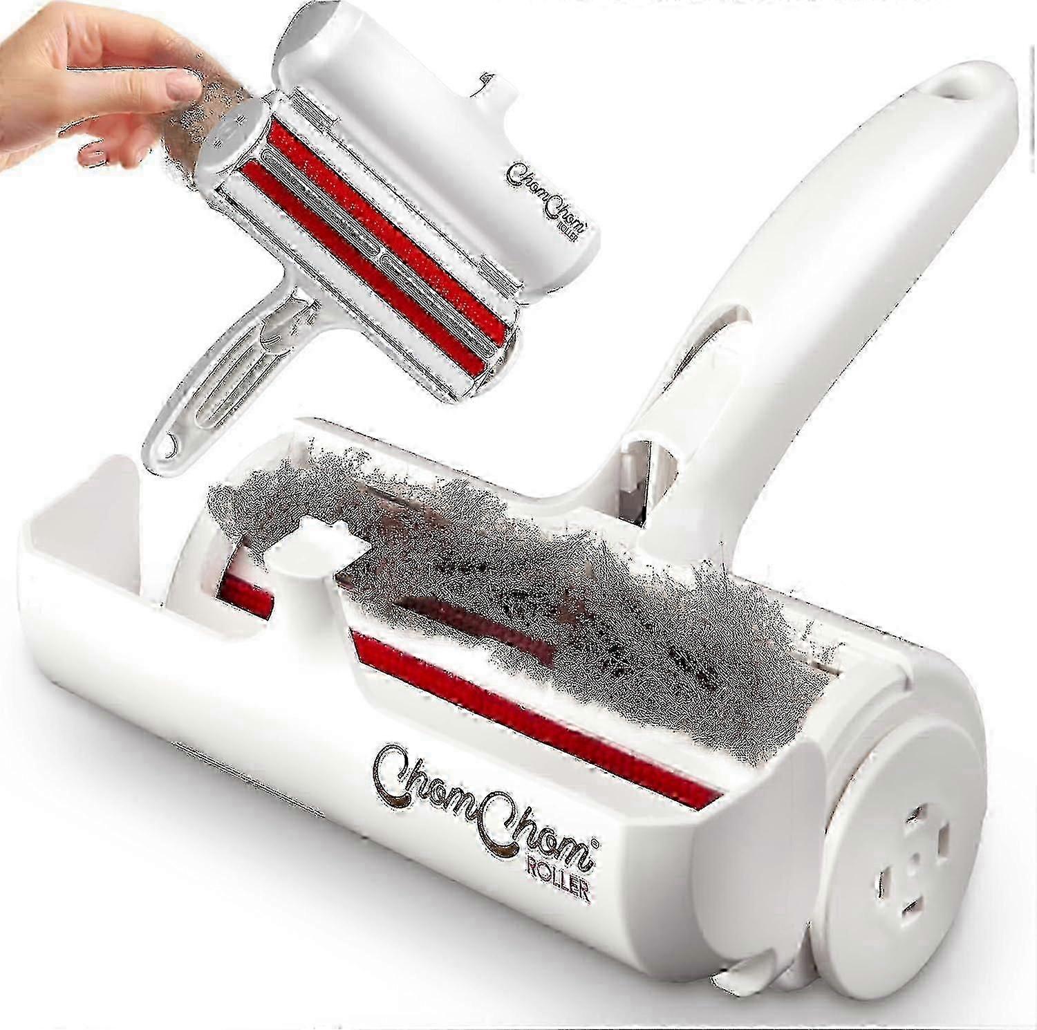 ChomChom ペット ヘア リムーバーと再利用可能なリント ローラー 家具、ソファ、カーペット、衣類、寝具用 - 効率的な猫と犬の脱毛ツール