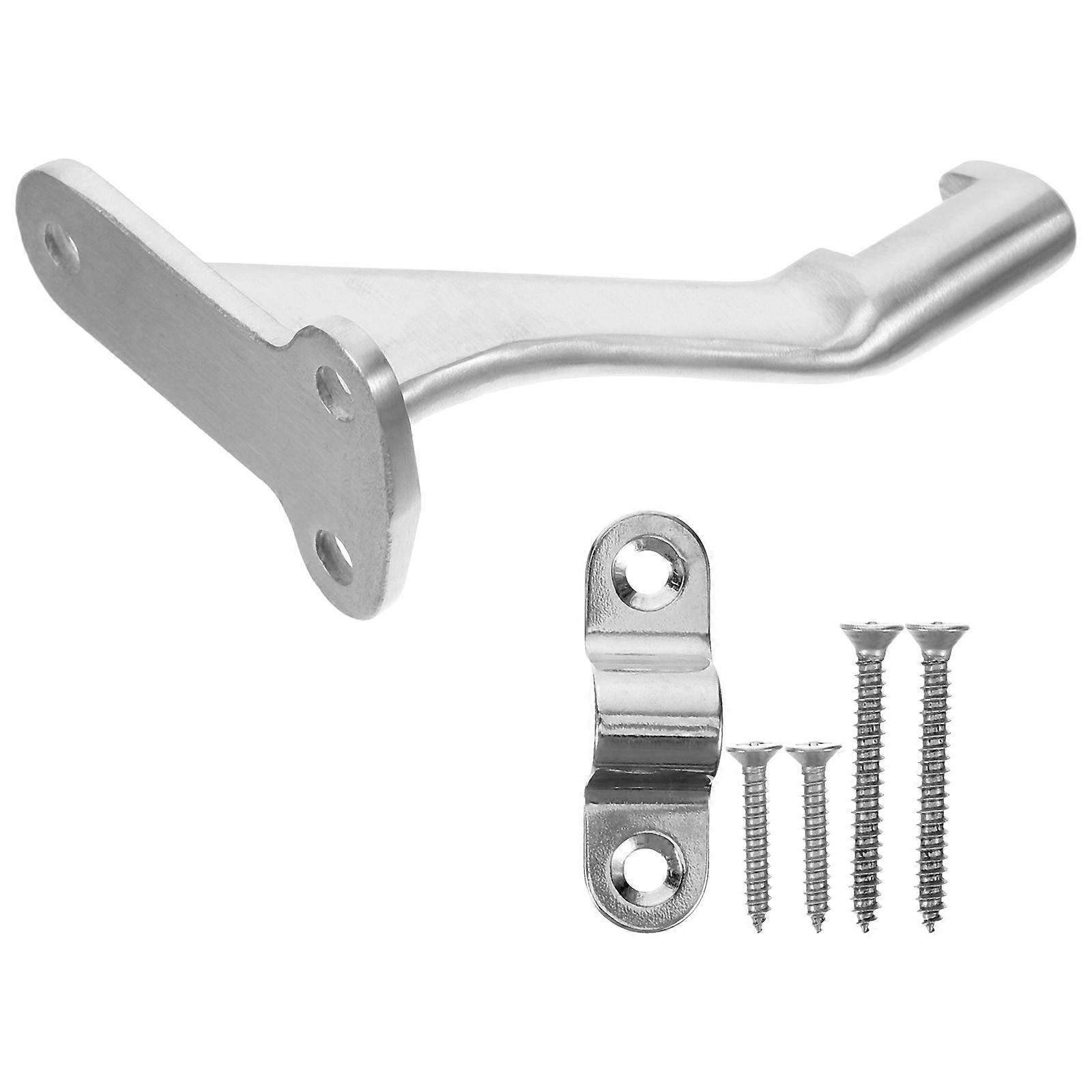 Railing Holder For Stairs Stair Rail Bracket Silver Color 7.80X7.00X3.40CM Support And Connection 1Set