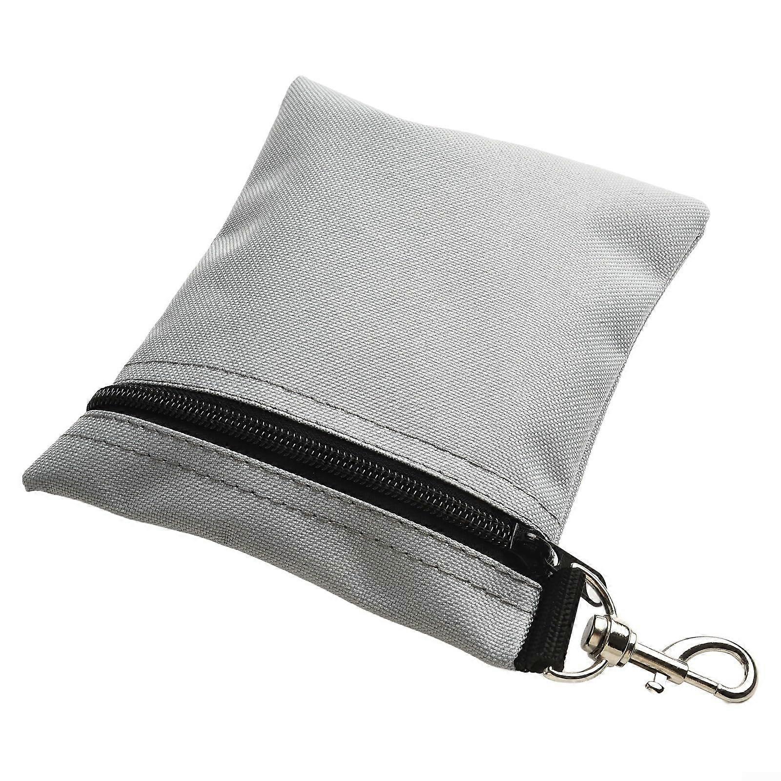 クリップ付きゴルフアクセサリーバッグ、ゴルフボールとティー用のポータブルウエストバッグ、グレー