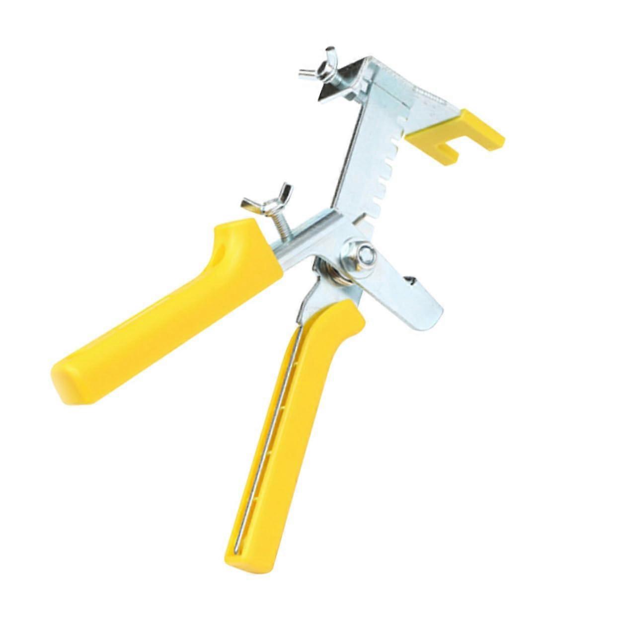 Household Tile Leveling Tool – Pressure Pliers for Leveling and Positioning Tiles, Medium Yellow