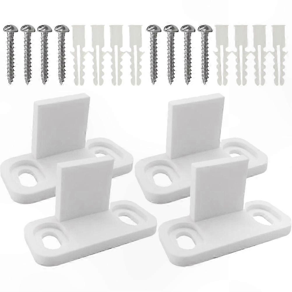 4 Sets Sliding Door Floor Guides with Bottom Guide Stops for Barn Doors