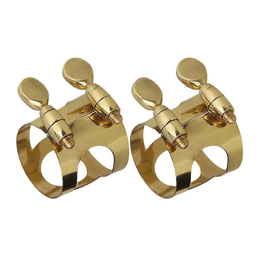 Alto Saxophone Mount Compact Fastener Copper Material Holds Reed onto Mouthpiece 2Pcs