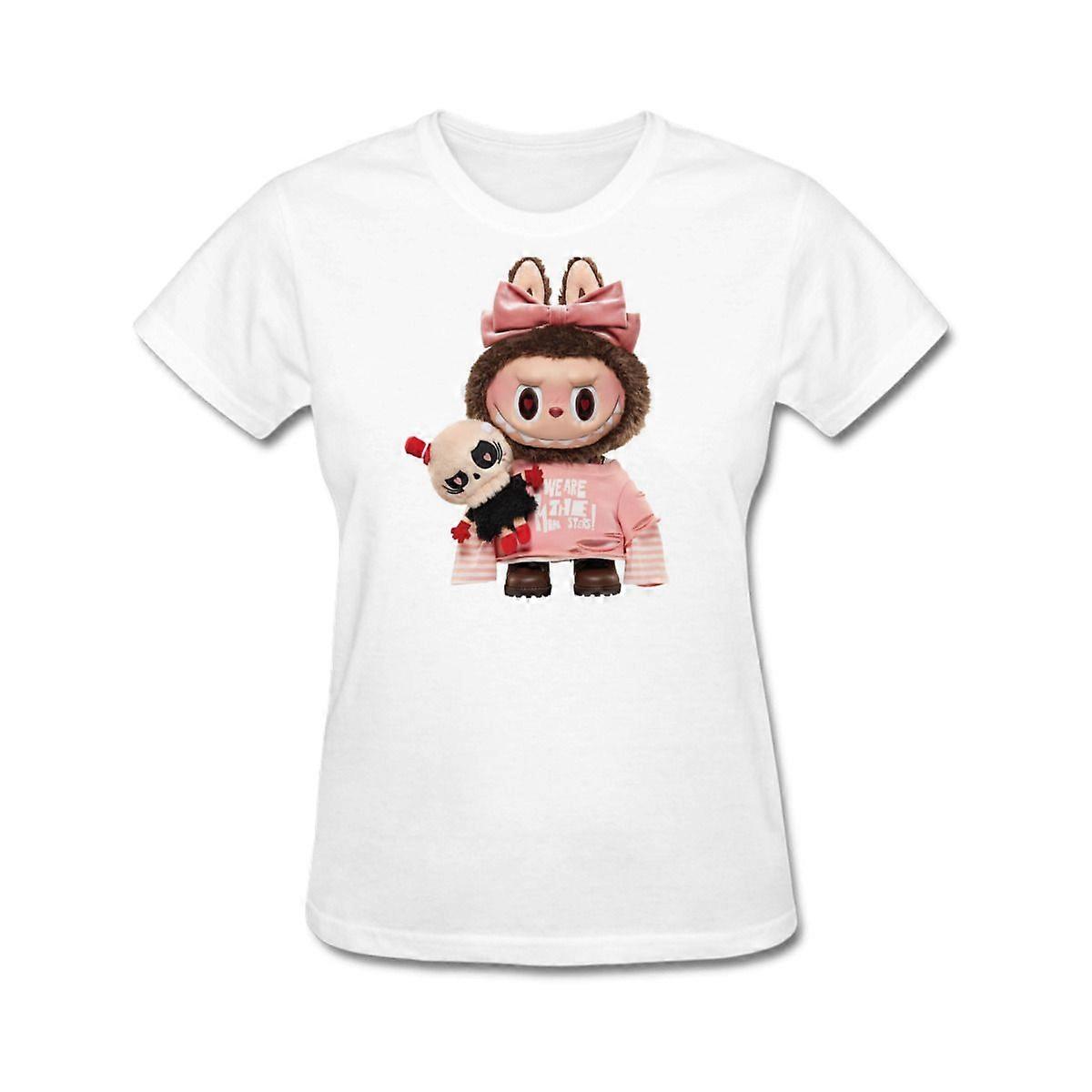 Women's Labubu Plush Doll T-shirt Bold Cartoon Style with Toy Vibe