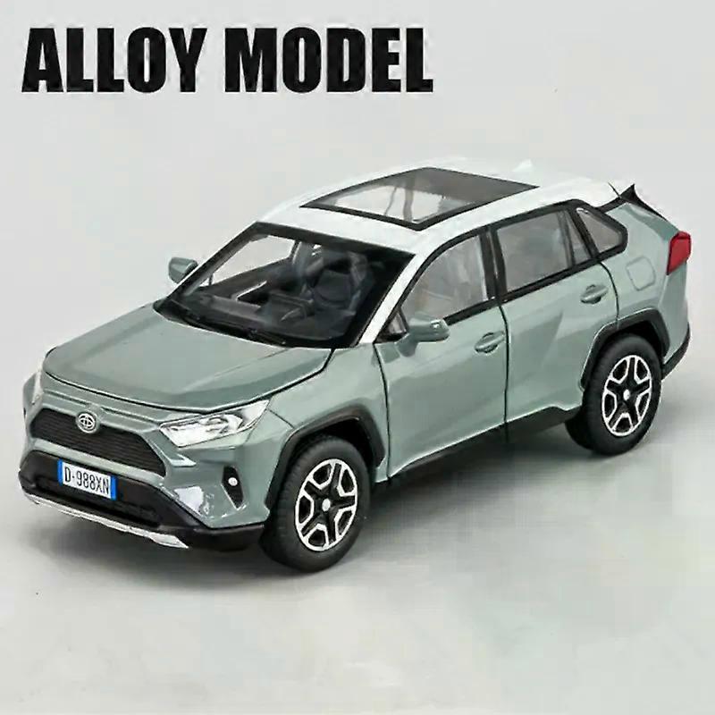 1:32トヨタRAV4SUV合金スケールカーモデルダイキャストメタルミニチュアおもちゃ車両サウンドライト収集品子供のおもちゃギフト