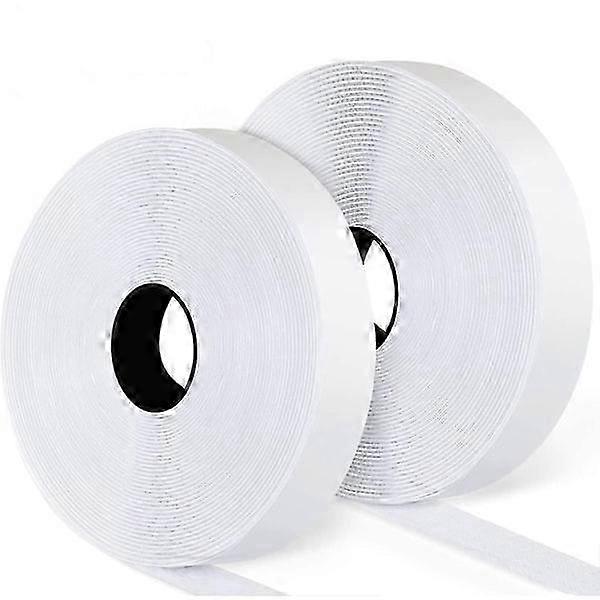 Self-Adhesive Hook and Loop Tape White 3 cm / 8 m