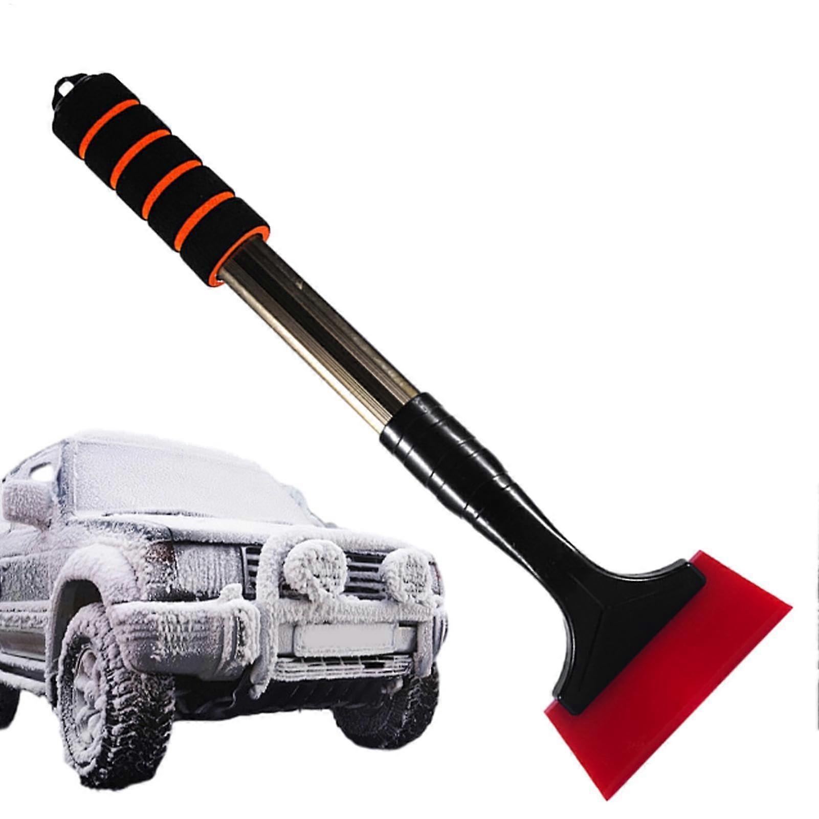 Snow Scraper for Car - No Scratch Frost Removal Tool with Foam Handle for Truck and Vehicle Windows, Ice Crusher Design