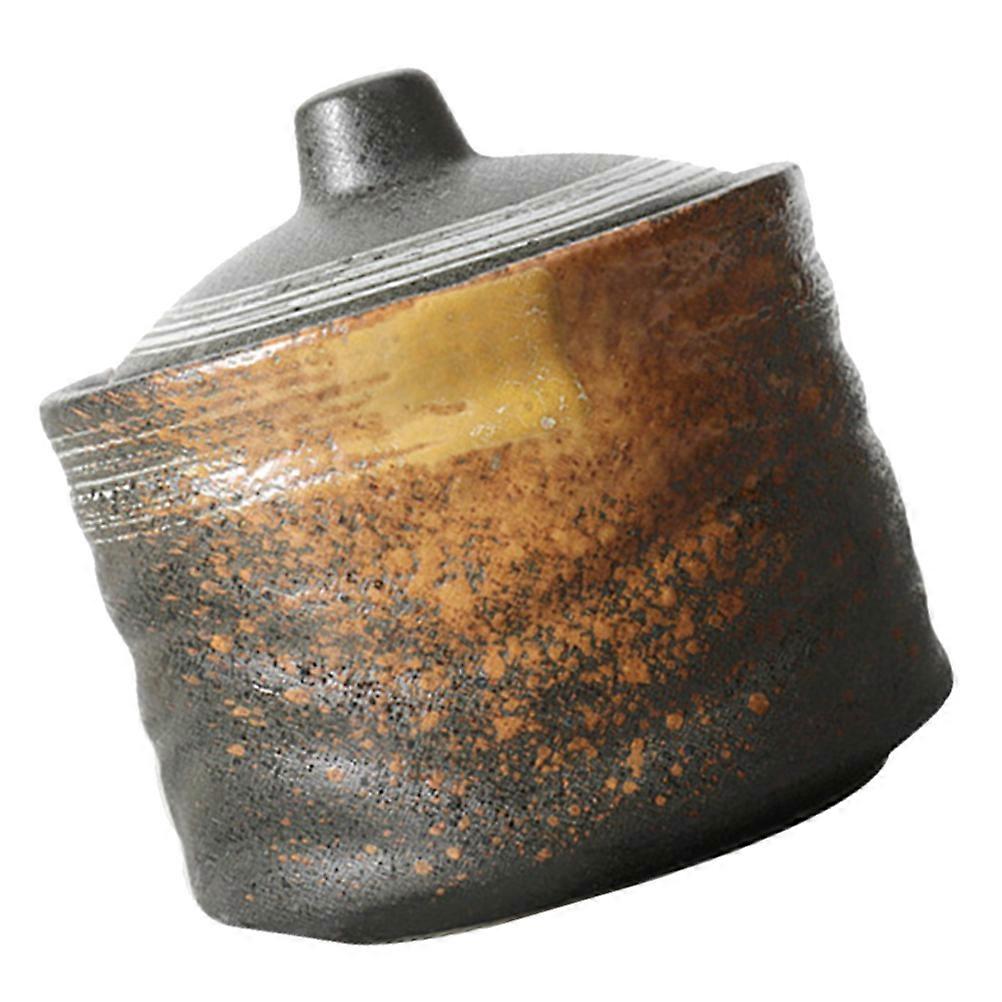 Ceramic Spice Storage Jar for Kitchen Use Black Condiment Container 1 Set