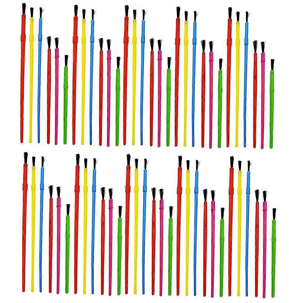 Craft Paint Brush Short Handle For Kids Outdoor Portable And Artistic Tool 100Pcs