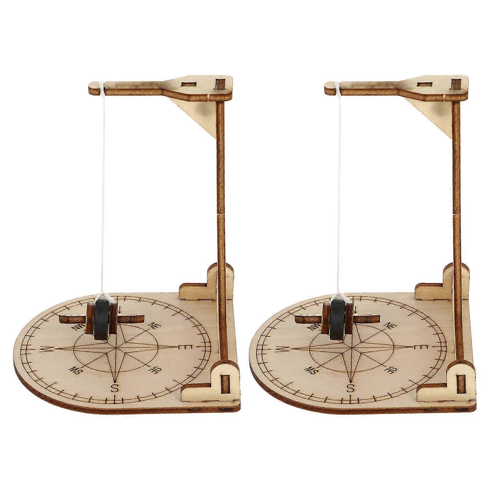 DIY Compass Model Building Project with Synthetic Material for Science Learning Kit Light Brown