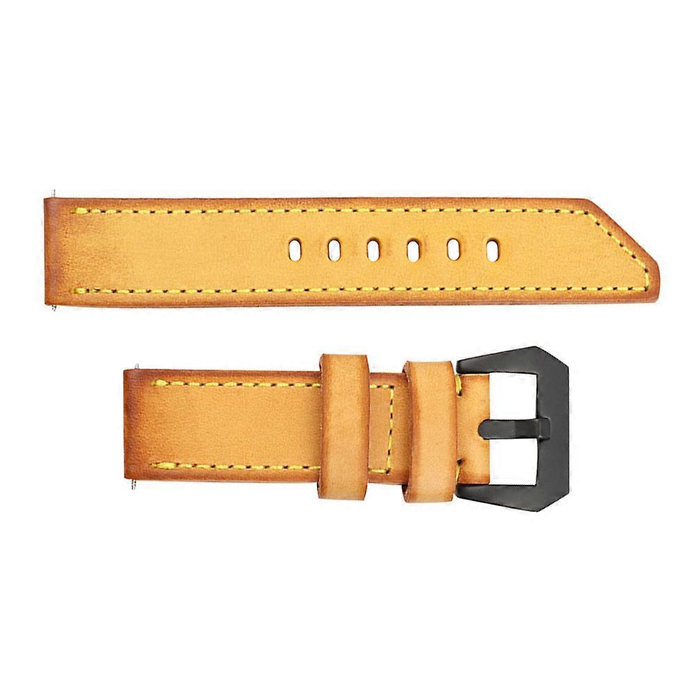 Yellow Watch Band Made of Cowhide for Watch Adjustable and Durable 1 Pc