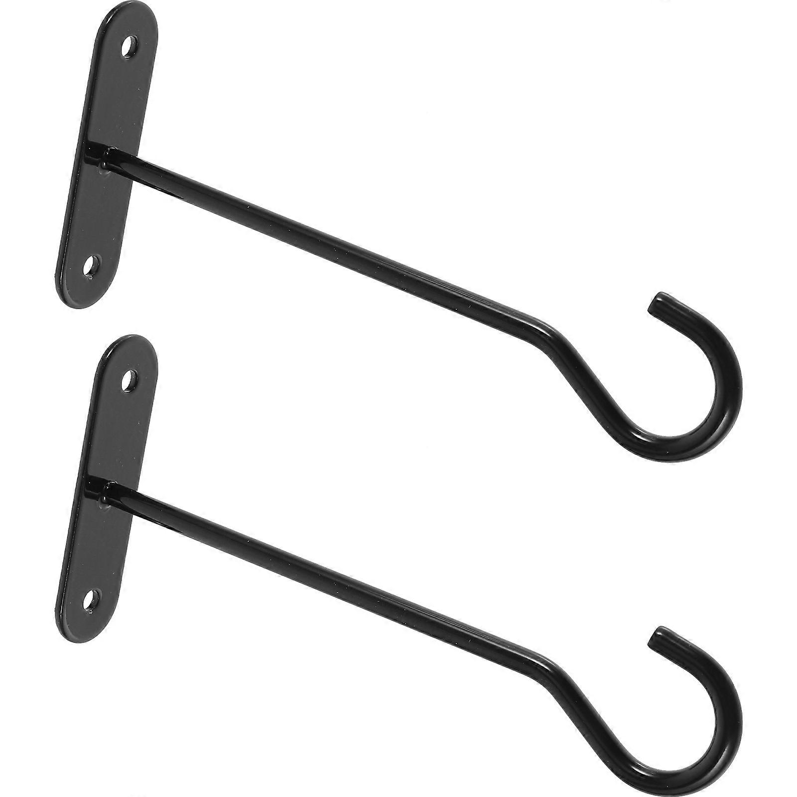 2 Sets Plant Hanger Hooks for Hanging Flower Pots, Baskets, Lanterns, Bird Feeders, and Wind Chimes – Wall Mounted Bracket