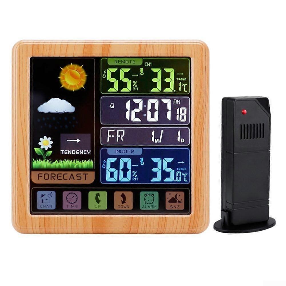 Sophisticated digital clock with builtin weather monitoring functions for modern lifestyles.