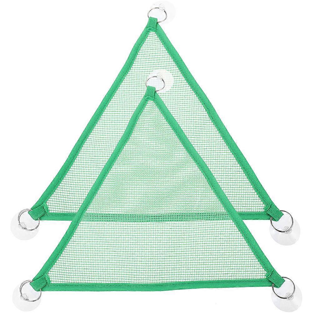 Lizard Hammock Bed Reptile Mesh Hammock Lizards Summer Use Green 48.00X33.00X33.00cm Durable 2Pcs