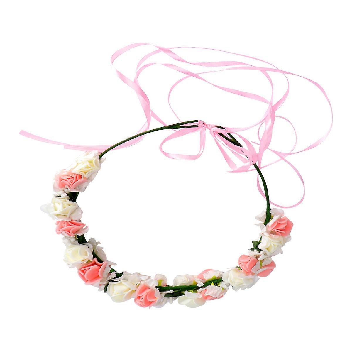 White Hair Ring Garland for Decoration Made of PE Foam Lightweight and Comfortable for Wearing 1pc