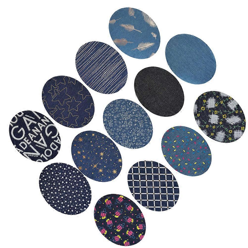 Fabric Patches For Jeans Diy Repair Reinforcement Decoration Cotton Material Random Colors 13Pcs