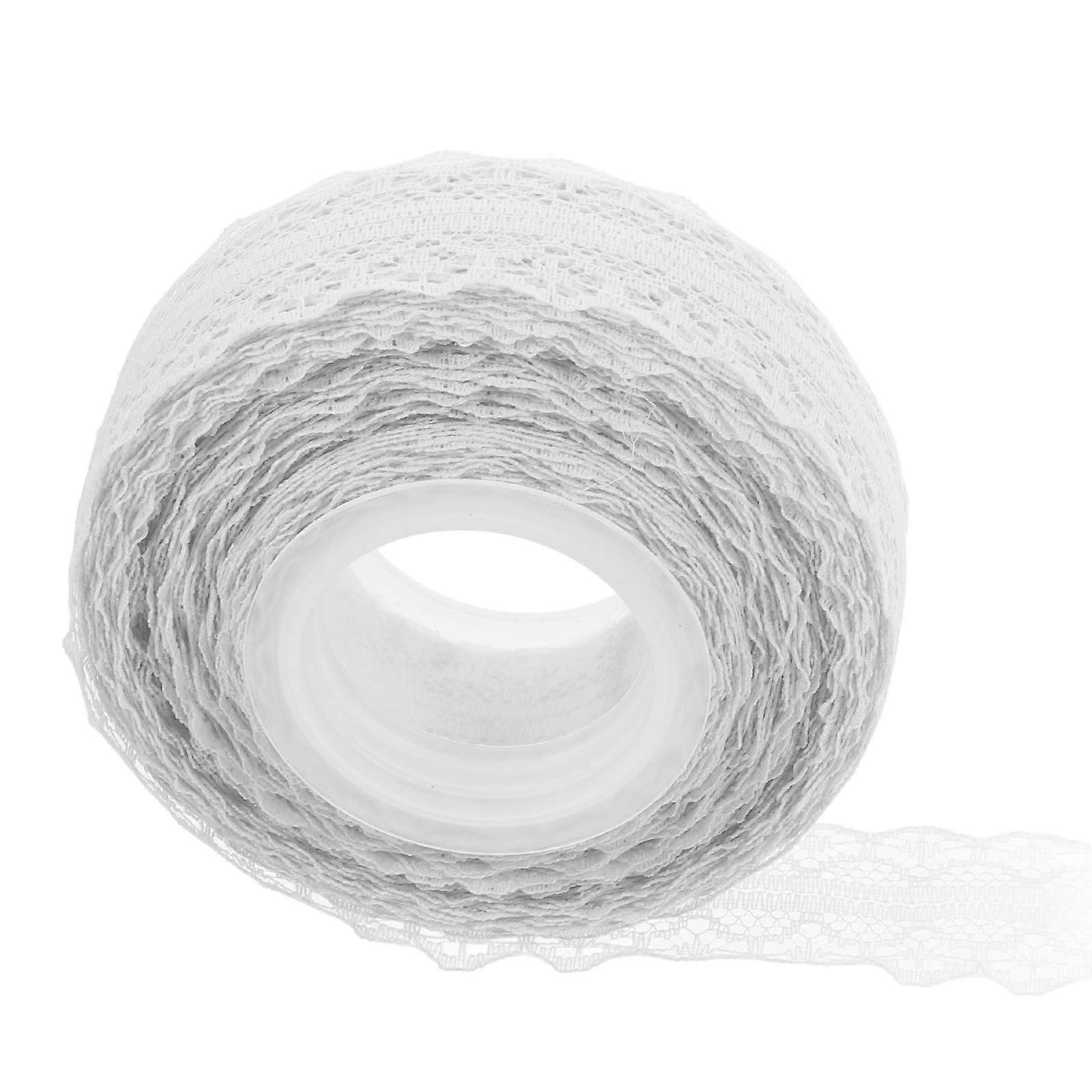 White Lace Ribbon for DIY Use Decorative Trim 1 Roll for Craft Projects
