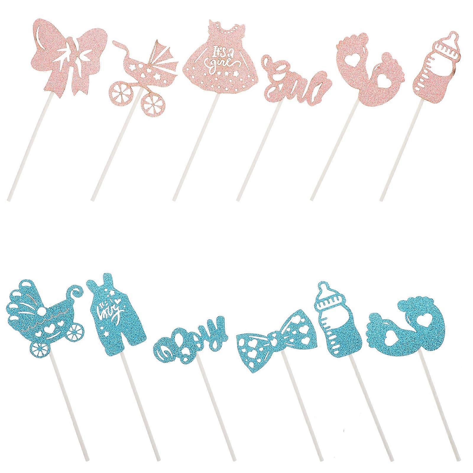 Gender Reveal Party Inserts for Fun Celebrations Assorted Color for 1 Set