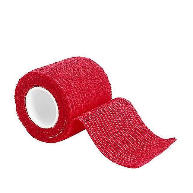 Selfadhesive Elastic Bandage Wrap for Knee Finger Ankle Palm Shoulder (Red)