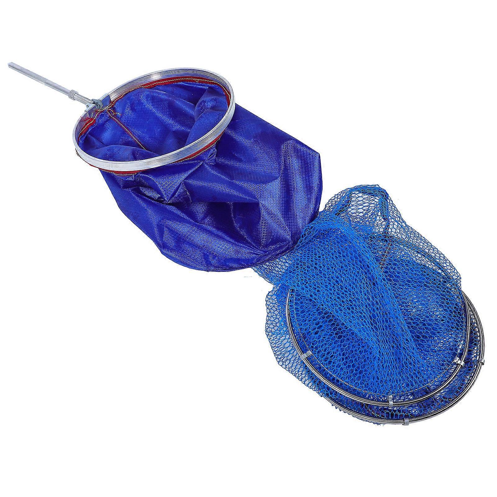 Collapsible Fishing Net Large Blue Round Fish Catching Outdoor Activities 1Set