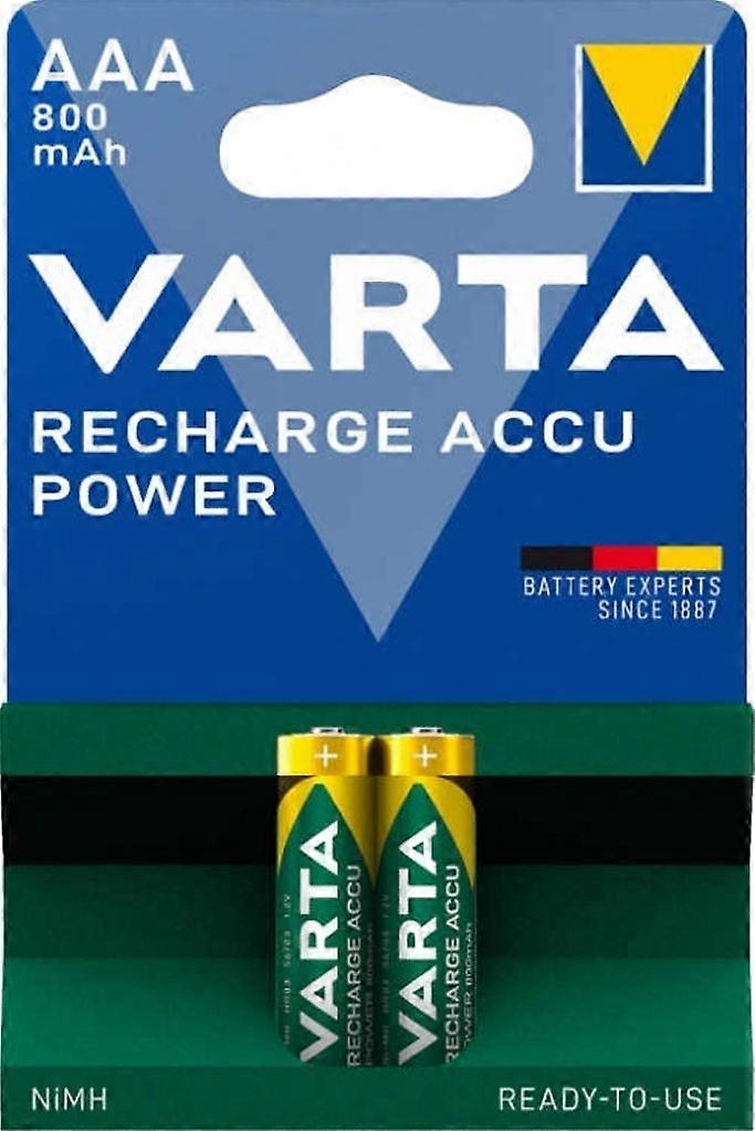 VARTA Recharge Accu Power AAA-batteri 800 mAh, 2-pack