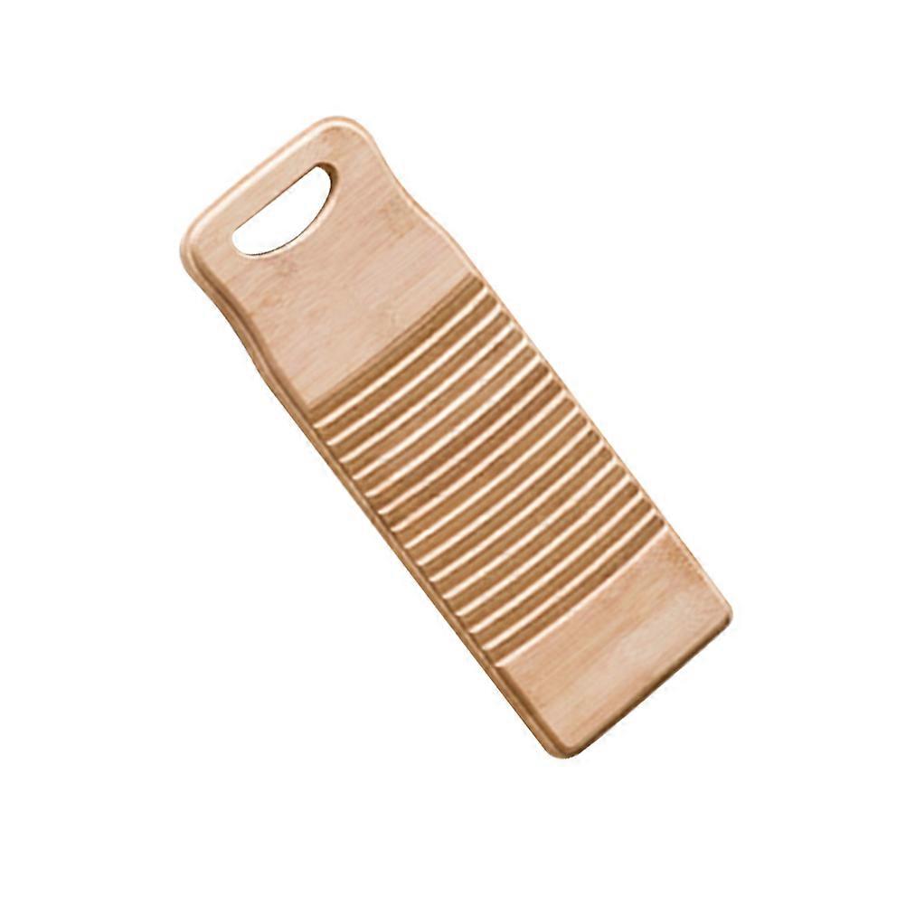 Washboard Bamboo Round Head for Household Chores Khaki 40x15x1.8cm Laundry Cleaning 1Pack